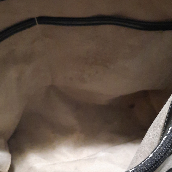 Brahmin Black and Brown Croc-Embossed Satchel - Picture 7 of 9